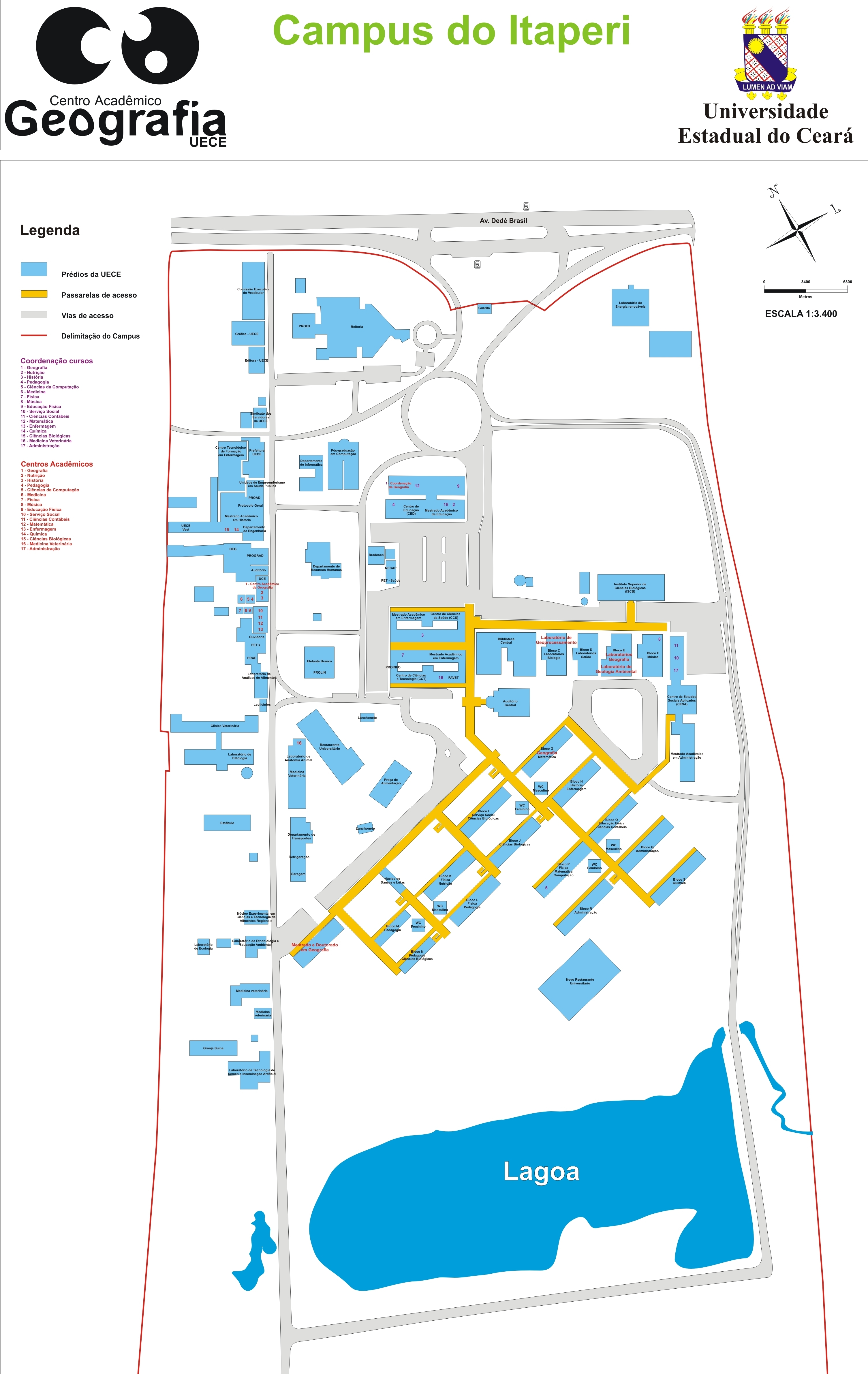 Uce Mapa Mapa do Campus Itaperi :: CAGEO - UECE